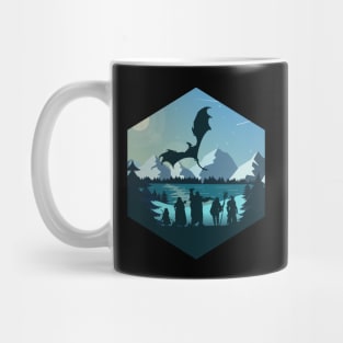 Adventure Party Dragon D20 Mug